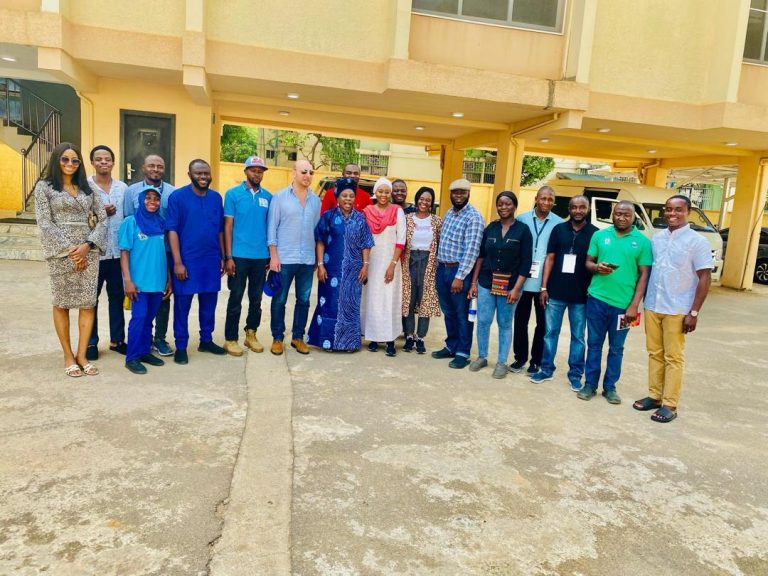 The ICID President with the Chairperson of NINCID and International Young Professionals Participants while preparing for the field trip